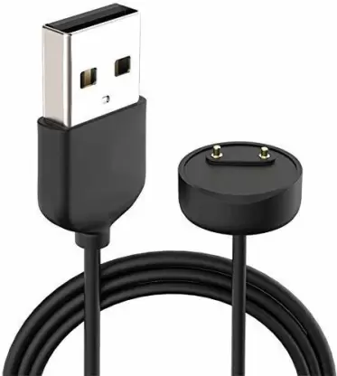 Magnetic Charging Cable 0.5 m Magnetic USB Charger For Mi Band5, Mi Band 6  (Compatible with Mi Band 5, Mi Band 6, Black, One Cable)